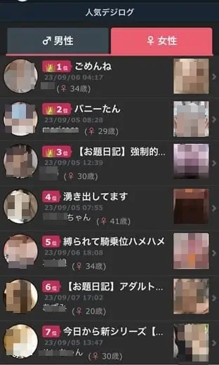 ウラログ人気ランキング