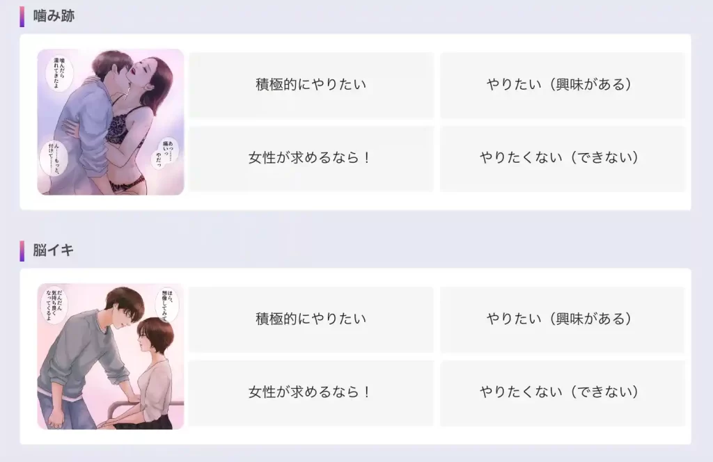 性癖マッチン　性癖一覧