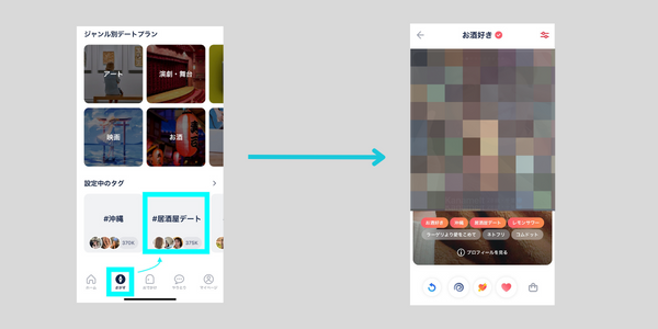 タップル セフレ 趣味タグ